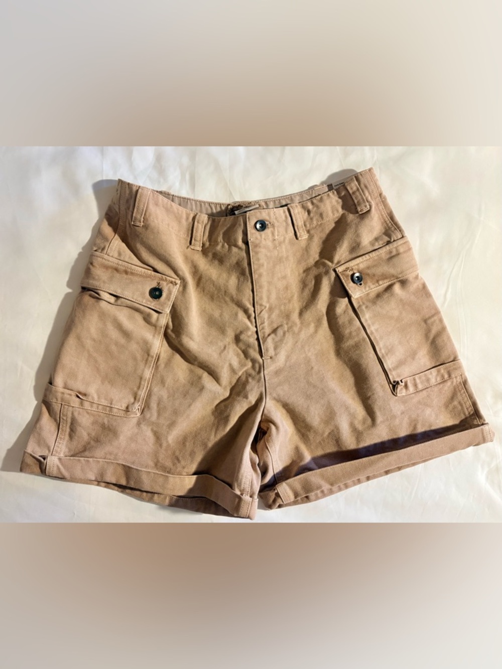 Nike Cargo Shorts Men's Size 30 Tan Cotton Canvas 6" Inseam Outdoor FZ6571-200